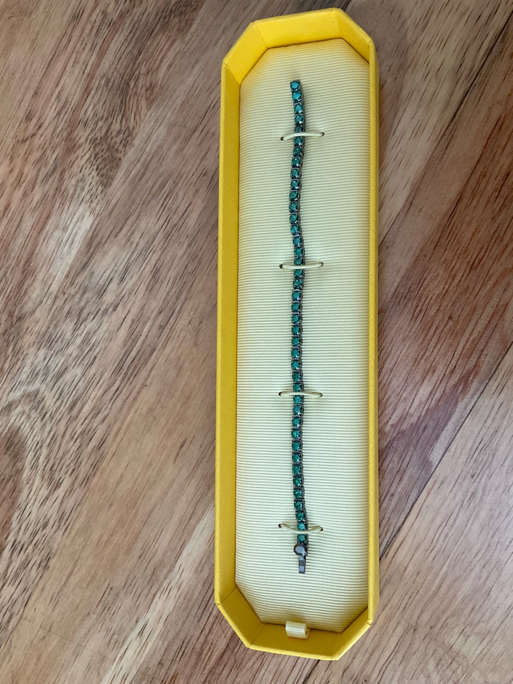 Swarovski Teal-Green Crystal Tennis Bracelet